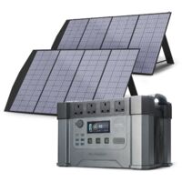 ALLPOWERS S2000 Pro MPPT Solar Generator with 2 200W Folable Solar Panel Included, 2400W 1500wh Portable Power Station, Solar Mobile Battery Pack for Outdoor RV Camping, Home Emergency, Travel