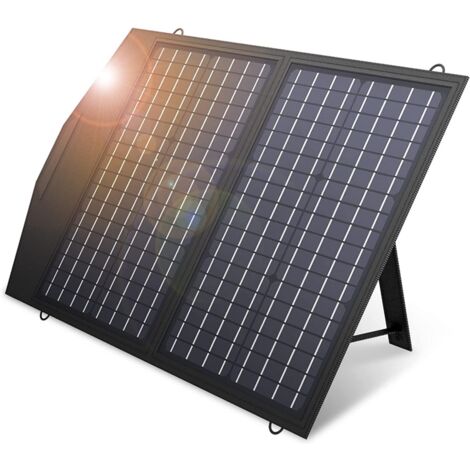 ALLPOWERS Caricatore Solare, 60W Caricabatterie Solare Portatile  Pieghevole, Impermeabile Compatibile con iPhone, Samsung, Huawei, iPad,  Fotocamera