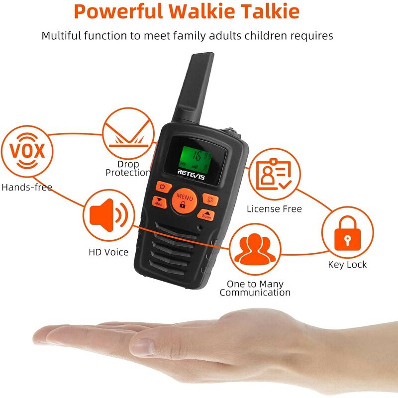 talkie walkie professionnel 16 Canaux noir