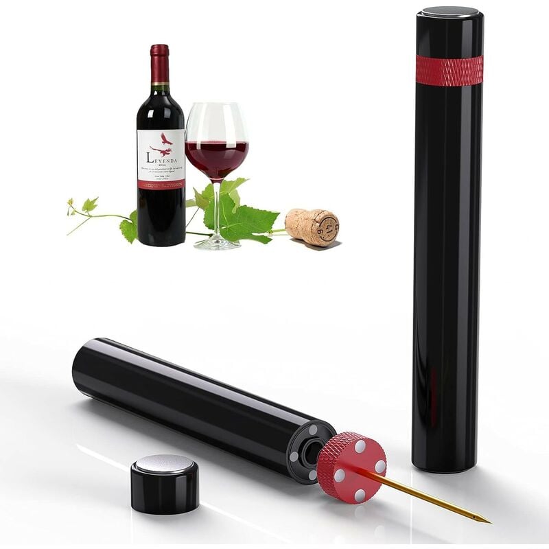 Ouvre-bouteille de vin portable en acier inoxydable, tire-bouchon facile à  enlever, pompe à pression