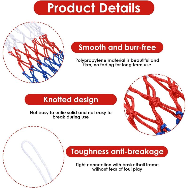 Filet De Panier Basketball Remplacement De Panier 2 PièCes De Filet De