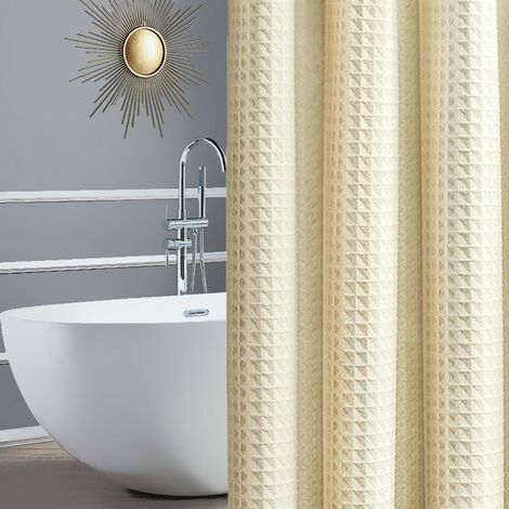 Rideau de douche, Ecran de douche, Paroi de douche, Antibactérien lavable, 180 x 180cm, Poinçonnage interdit (1/5)