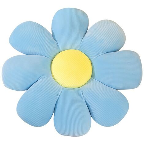 Coussin de sol- Coussin épaissi- Forme de la fleur, 55x55cm- bleu (1/4)