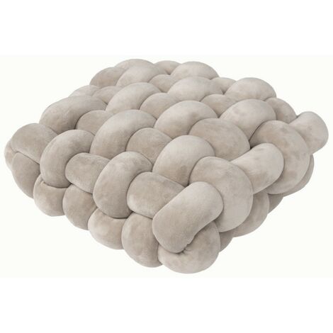 Coussin de sol- Coussin épaissi- Coussin tissé, 40x40cm- Gris (1/4)