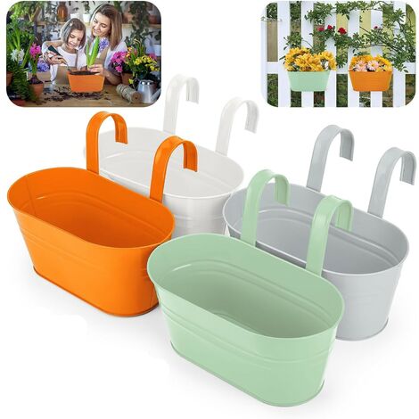 Blumentopf - Blumentopf für den Außenbereich, Set mit 4 Töpfen, 4 Farben (1/5)