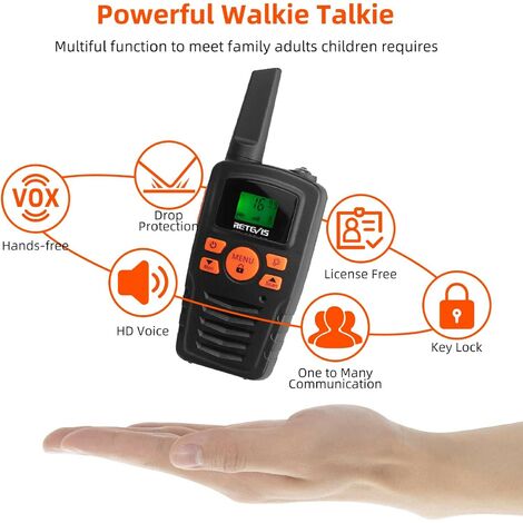 GROOFOO Talkie walkie Longue portée BF-888S Walkie Talkies Vox