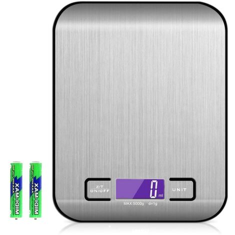 Balance De Cuisine NuméRiques, Balances NuméRiques Professionnelles 10 kg - Mesure PréCise Jusqu'à 1g,Balances De Cuisine éLectroniques Avec éCran Lcd, Fonction Tare. (Argent-10kg) (1/4)