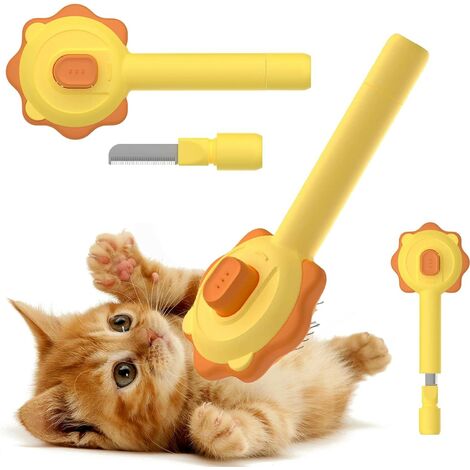 Brosse Chiens Chats, bouton 2 en 1, adapté pour les Chiens Chats cheveux courts et longs (1/4)