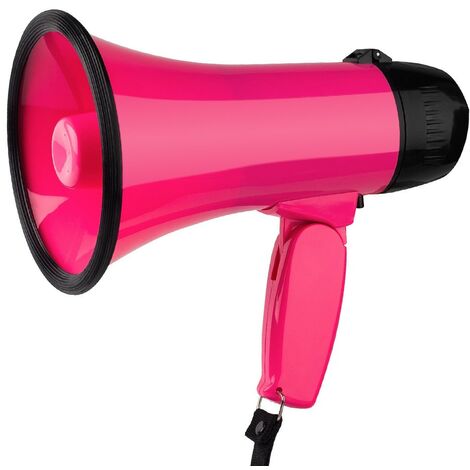 Haut-parleur mégaphone - Cri + alarme + enregistrement (240 secondes) -Rouge