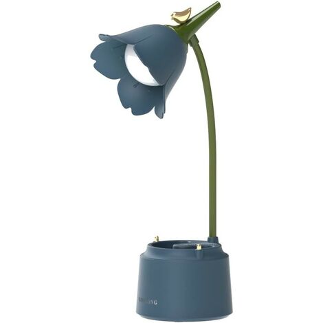 Lampe de Bureau LED Enfant, USB, Lampe de Lecture Avec Lumière Réglable et Capteur Tactile (Bleu) (1/5)