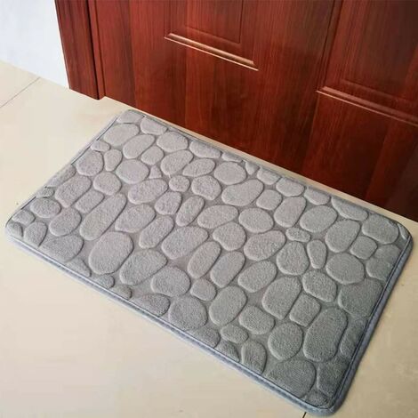 Ensemble Salle De Bain Gibelle - Rideau De Douche + Tapis + Housse WC - Motif Cubique Noir Et Doré