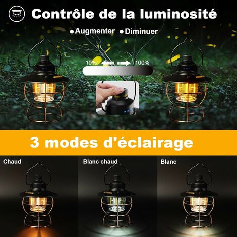 BougeRV Lampe De Camping Multifonctionnelle 3200mAh - Lanterne Rechargeable IP65 Avec Capteur, Idéale Tente Et Urgences Lumière Portable 3200mAh BougeRV Lampe De Camping Multifonctionnelle 3200mAh - Lanterne Rechargeable IP65 Avec Capteur, Idéale Tente Et Urgences Lumière Portable 3200mAh