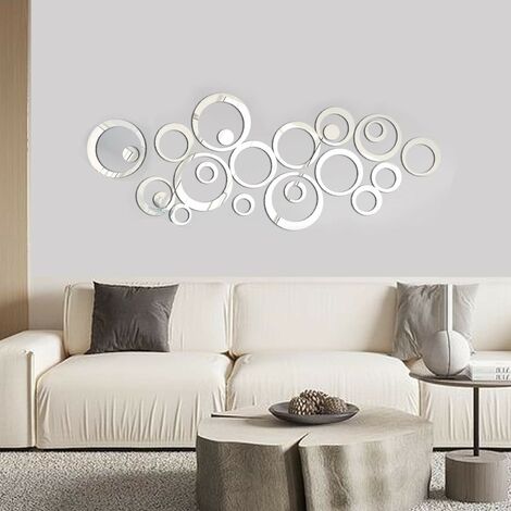 Autocollant Mural Miroir Acrylique 3D