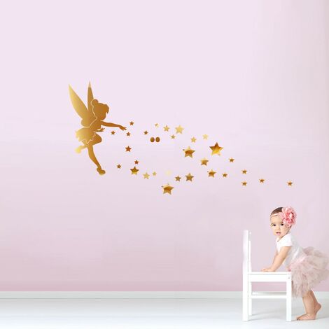 Lot de 19 Doré autocollants muraux en acrylique pour décoration de maison et d'événement | Leroy