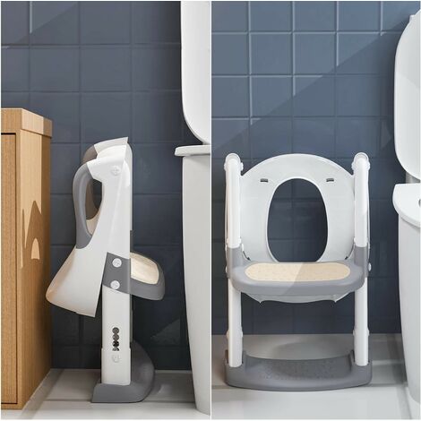 Toilettes pour Enfants, Réducteur de Pression pour Toilettes Bébé avec  Dossier et Poignée, Convient aux Garçons