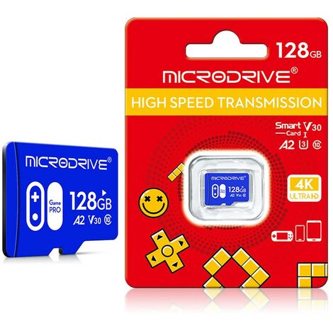 Carte micro 128Go- Convient aux caméras de surveillance, aux enregistreurs de conduite, aux téléphones portables et aux tablettes (1/5)