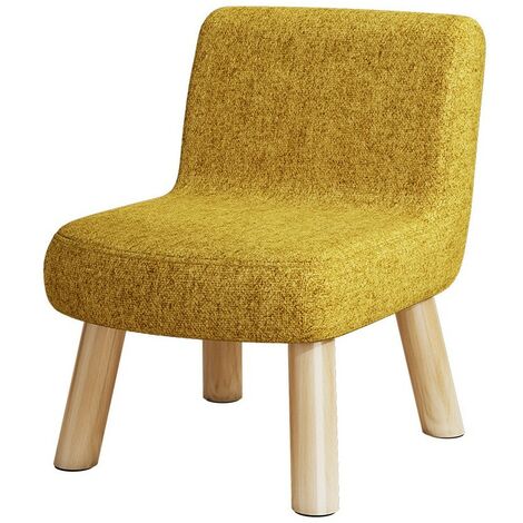 Tabouret - tabouret rond, tabouret bas, tissu, bois massif, 30x30x35cm (1/5)