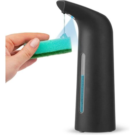 Distributeur de savon Automatique, avec Capteur, IPX6 Etanche, (Noir - 400ml) (1/5)