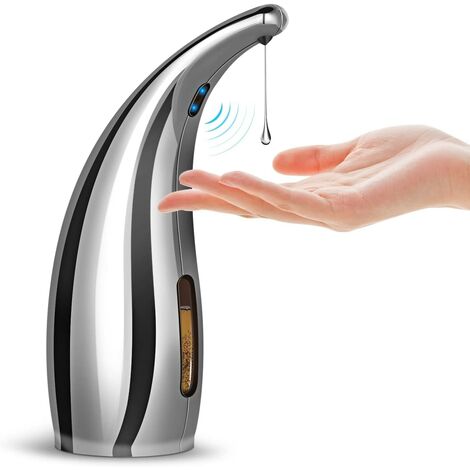 Distributeur de savon Automatique, avec Capteur, IPX6 Etanche, (Argent- 300ml) (1/5)