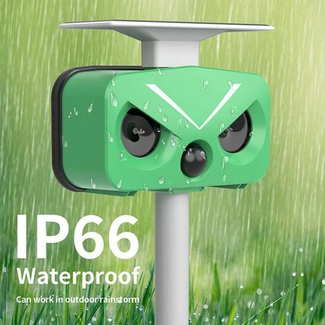 Répulsif Chat Ultrason Solaire 2 Pièces - Étanche IP65, Efficace Contre Chats, Pigeons Et Animaux