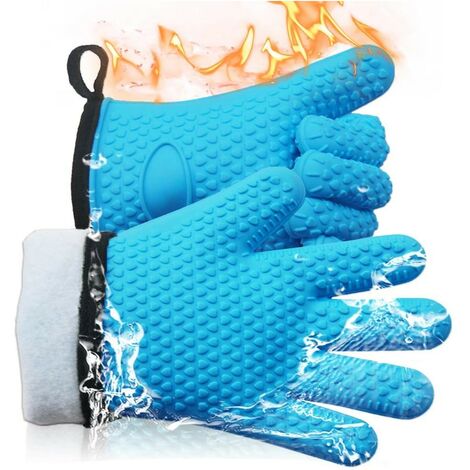 Gant Cheminée Anti Feu, Gants de Four, Gant de Cuisine Double, Étanche et Anti-Chaleur (1/5)