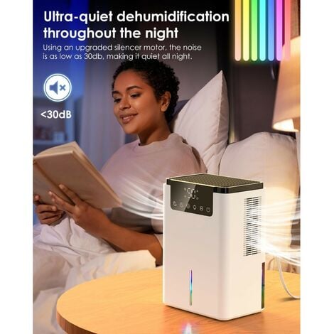 Déshumidificateur, Capacité du réservoir d'eau 1,5 L, 10-30 (㎡), 50-60 (Hz), capacité de déshumidification maximale
650ml/24H