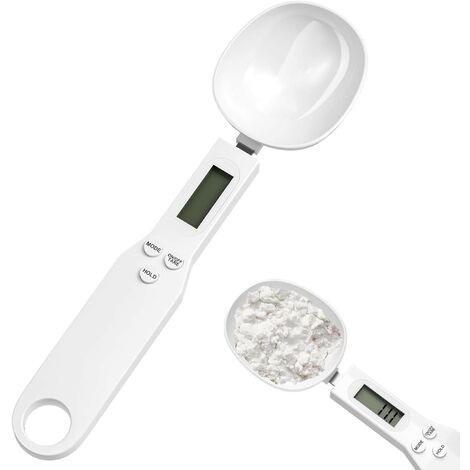 Balance de cuisine, Cuillère à mesurer électronique réglable, amovible, blanc (1/5)
