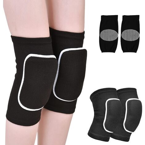 Genouillère Sport 2 Pièces, Genouillère Rotulienne et Ligamentaire, Genouillère Arthrose Genou, Respirant (M-noir) (1/5)