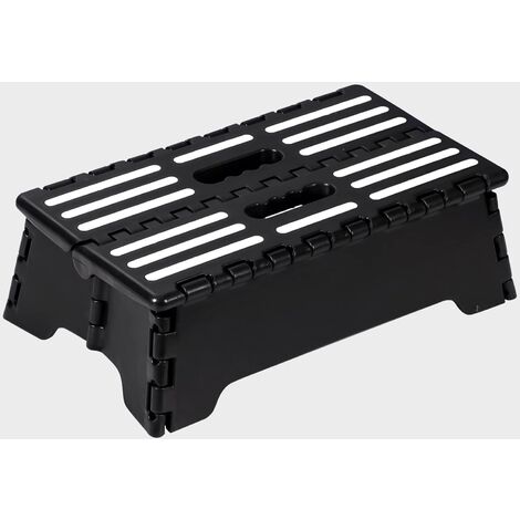 Tabouret Pliable, Escabeau Pliant Marchepied Chaise Portable, Noir, 38x22x13cm (1/5)