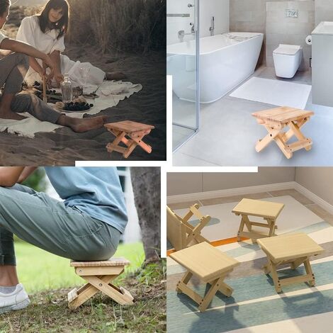 Tabouret Escabeau Enfant 2 Marches - Bois Avec Poignées & Patins Antidérapants - Pour Salle De Bain, Cuisine - Max 90 Kg
