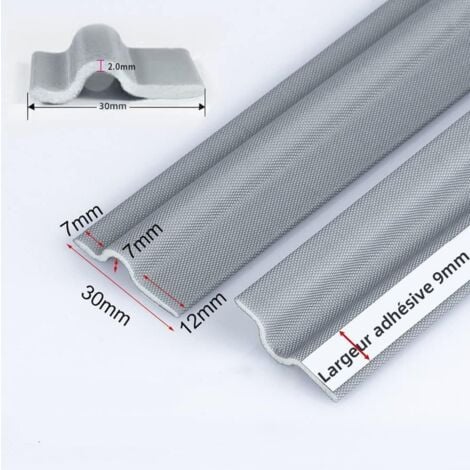 Joint D'étanchéité Avec Adhésif Pour Porte, Fenêtre Et Armoire - Gris - 5 M (l) X 9