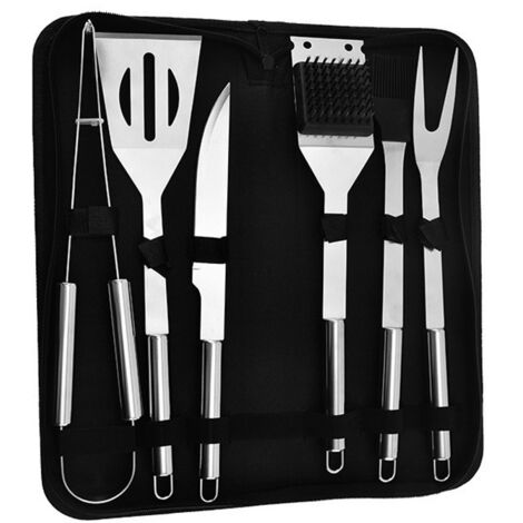 6 PCS Kit Barbecue Portable丨Accessoires de Barbecue en Acier Inoxydable丨Ustensile de barbecue (1/5)