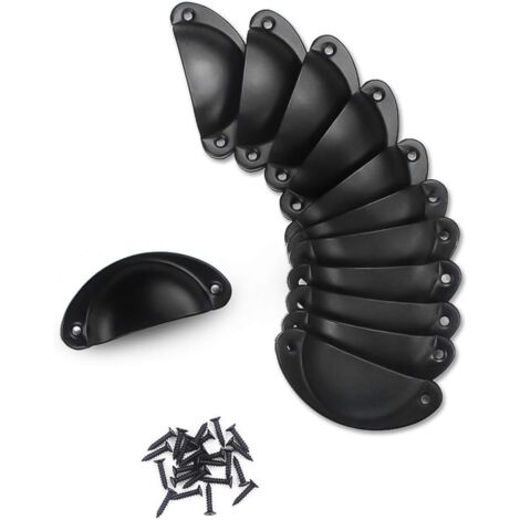 12 Pièces Boutons de Meuble, Poignée de Tiroir Bouton Porte Coquille Poignée en Forme, 80mm (1/5)