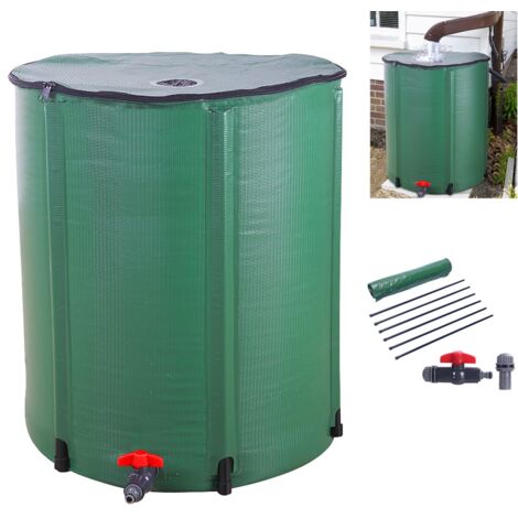 Récupérateur d'eau de pluie 60x60x88cm, PVC 250L (1/5)