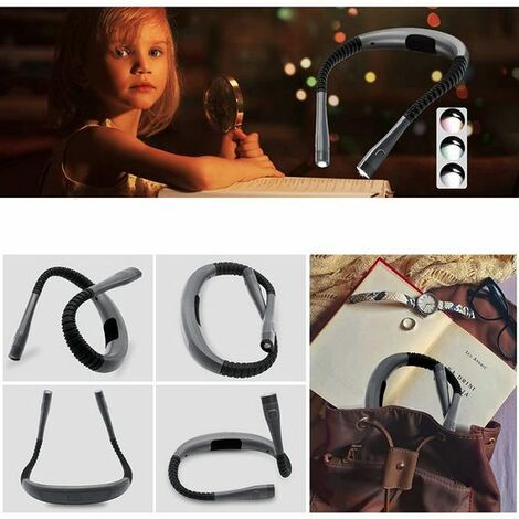 Lampe Lecture Nuit Bureau Voyage Lampe De Lecture Rechargeable Avec Minuterie – 3 Couleurs De Lumière, Design Plat – Pour Lit, Bureau, Voyage Lampe De Chevet Rechargeable Voyage
