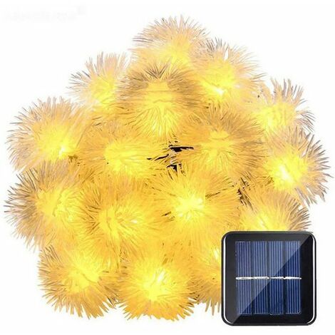 Lampe solaire LED, Guirlande Lumineuse Solaire, Bande LED, 7M, 50lumières, Convient pour jardin, mariage, fête, KINSI (1/5)
