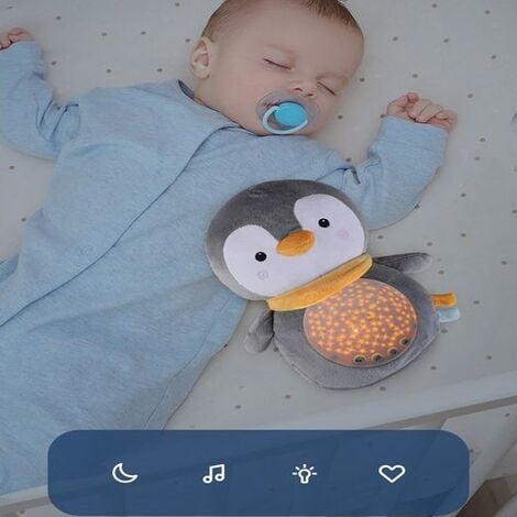 Veilleuse LED, Veilleuse Enfant, projection Light, Lumière d'apaisement pour bébé,Avec musique, KINSI
