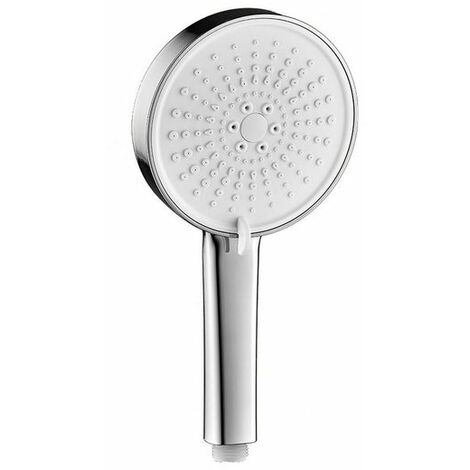 Pommeau de douche, Douchette,Bain-douche haute pression, Buse de douche, Pomme de douche booster à cinq vitesses avec grand plateau, Argent, KINSI (1/5)