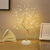 Arbre Lumineux LED 108 Lumières – Branches Réglables, Alimentation USB/piles – Décoration D’intérieur Chaleureuse