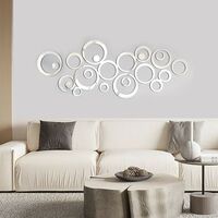 30 Pièces Miroirs Muraux Ronds 3D - Stickers Autocollants Décoratifs Amovibles Pour DIY Et Intérieur