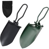 2 PCS Mini Pelle Pliante avec Sacoche de Rangement,Pelle Pliante Portable,Mini Pelle Multifonctionnelle et Robuste