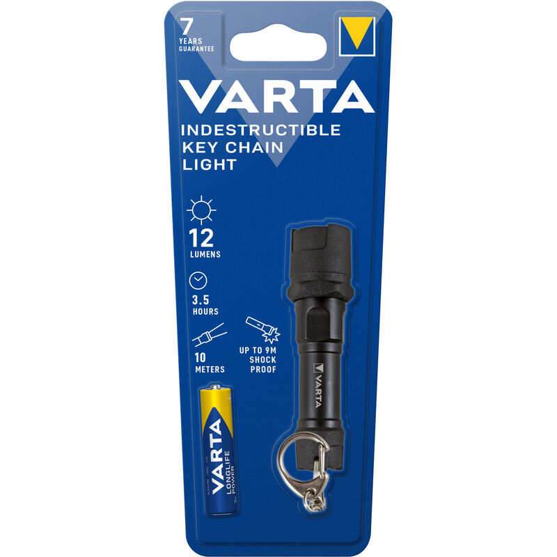 Lampe torche porte-clé indestructible Varta 12 lumens