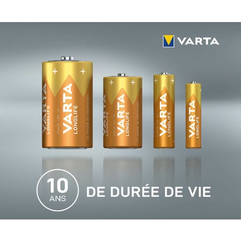 VARTA Piles AAA, lot de 6, Longlife, Alcalines, 1,5V, pour télécommandes,  radios, horloges, Made in Germany : : High-Tech