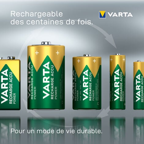 VARTA Piles Accus AAA Rechargeable Accu Power 1000 mAh Lot De 4