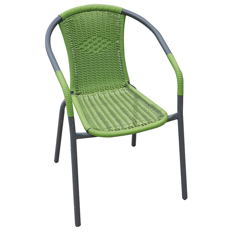 SILLA APILABLE ACERO/FIBRA BASIC. VERDE