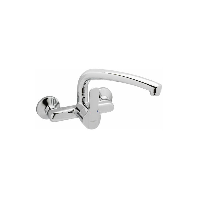 Robinet Mitigeur Chromé & Blanc de Douche Mural, Concep't