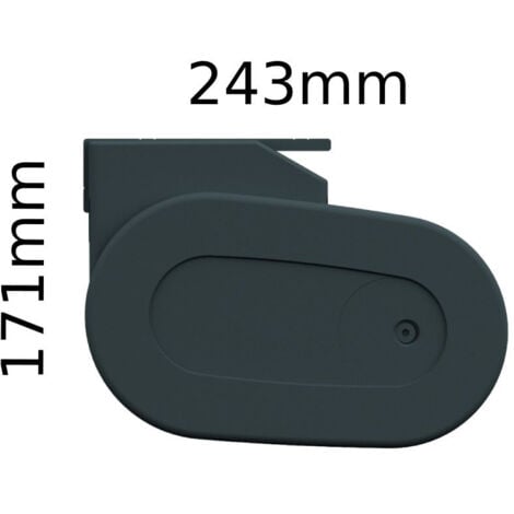 Store banne coffre intégral HEVOA 5,00x3,50 M (Motorisé Secours à Télécommande + LED - Gris anthracite structuré RAL7016ST - Gris graphite)