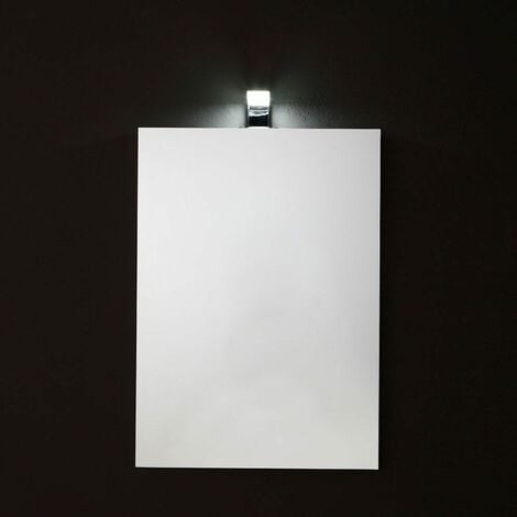 Specchio Rettangolare Cm 50X70 Reversibile Completo Di Lampada Led
