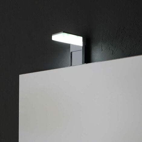 Specchio Rettangolare Cm 50X70 Reversibile Completo Di Lampada Led