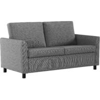 YODOLLA 2 Seater Sofa with Removable Sofa Covers, Modern Double Seat Sofa Loveseat Couch for Livingroom, Grey, 136cm